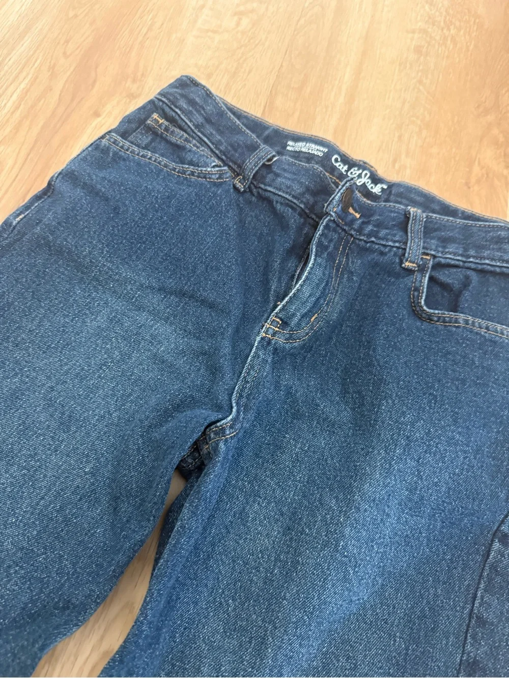 Cat & Jack Men's Navy Straight-Leg Jeans